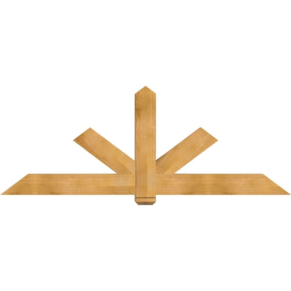 Ekena Millwork Kennewick Rough Sawn Timber Gable Bracket, Western Red Cedar, 84"W x 31"H x 4"D x 6"F, 9/12 Pitch GBW084X31X0406KEN00RWR - main